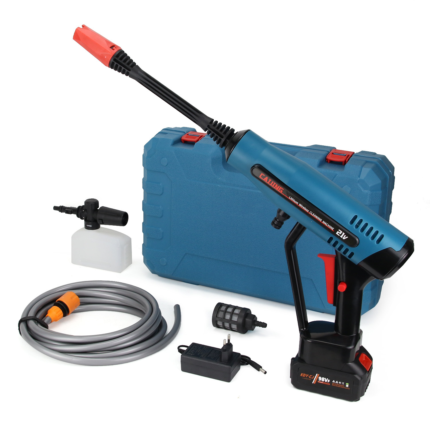 Cross-Border Hot Wireless High-Voltage Lithium Battery Car Washing Machine Brushless High-Power Motor Car Washing Water Gun Vegetable Watering Cleaning Machine