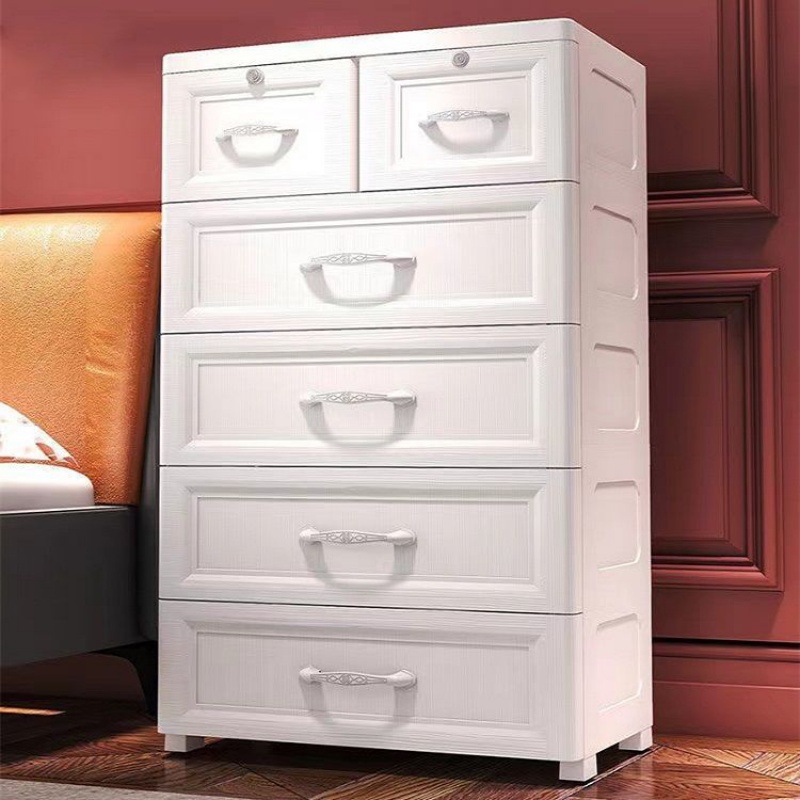 Plastic Drawers upgrade enlarge European style Storage cabinet Drawer Lockers children baby wardrobe baby cabinet