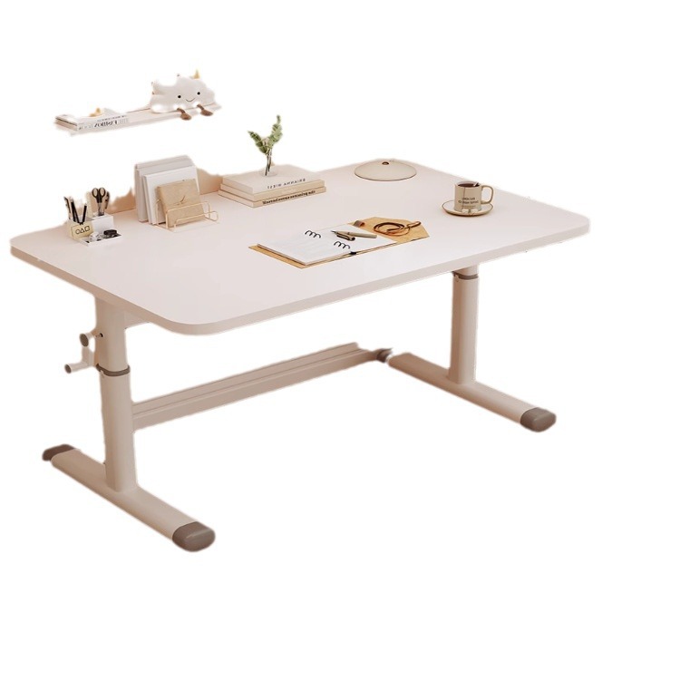 Mesa de aprendizaje infantil simple mesa de escritorio para estudiantes de primaria móvil simple elevación de la mesa larga mesa de madera elevación