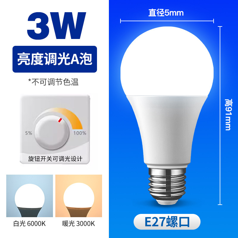 Nueva bombilla LED regulable con base de tornillo e27, bombilla de alto brillo para el hogar, fuente de luz LED para interiores, accesorio de iluminación de bajo consumo.