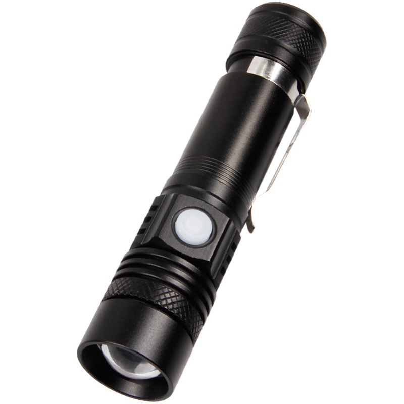 Cross-border recargable Zoom mini linterna al aire libre linterna LED USB recargable linterna 518 linterna caliente