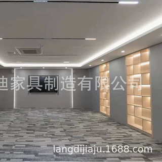 设计定制商业空间单双面灯带隔断墙柜壁柜图书馆展示陈列柜书架