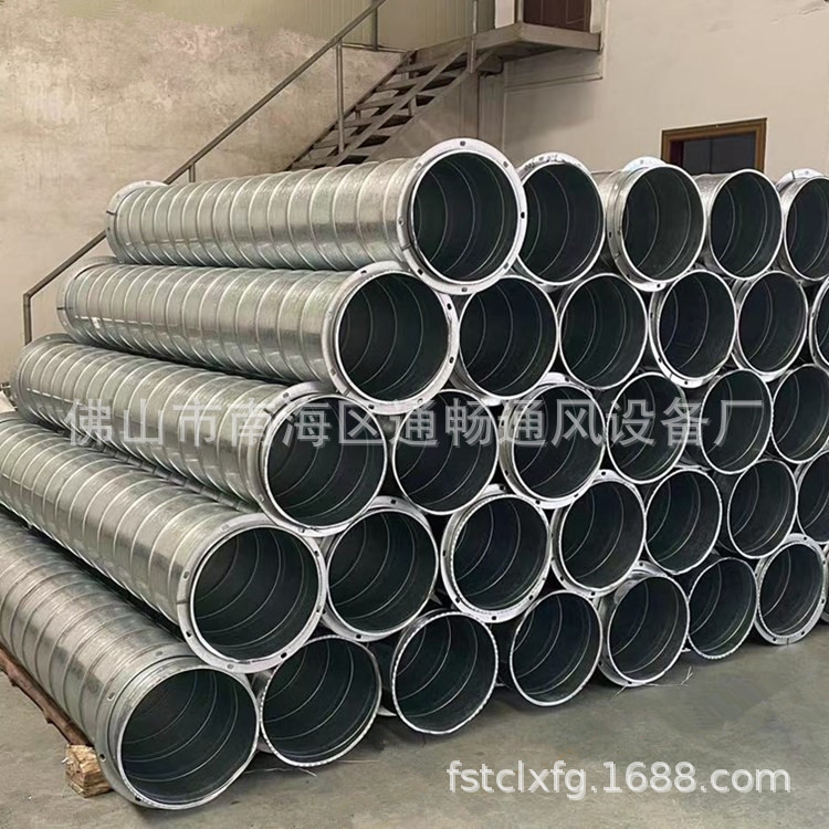 广东惠州排风管加工 大亚湾304不锈钢螺旋风管除尘通风管厂