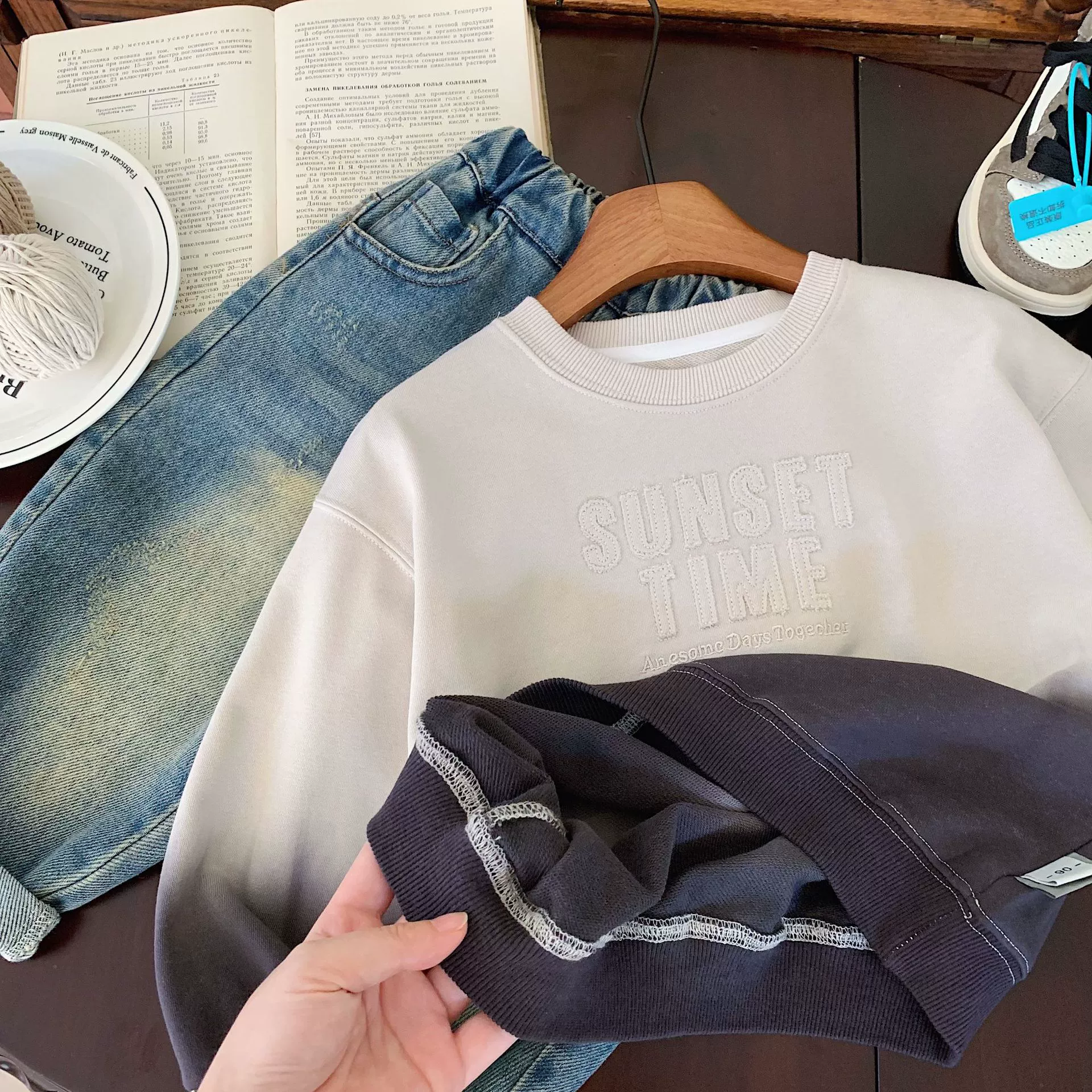 Детский осенний свитшот для мальчиков для отдыха, oversize