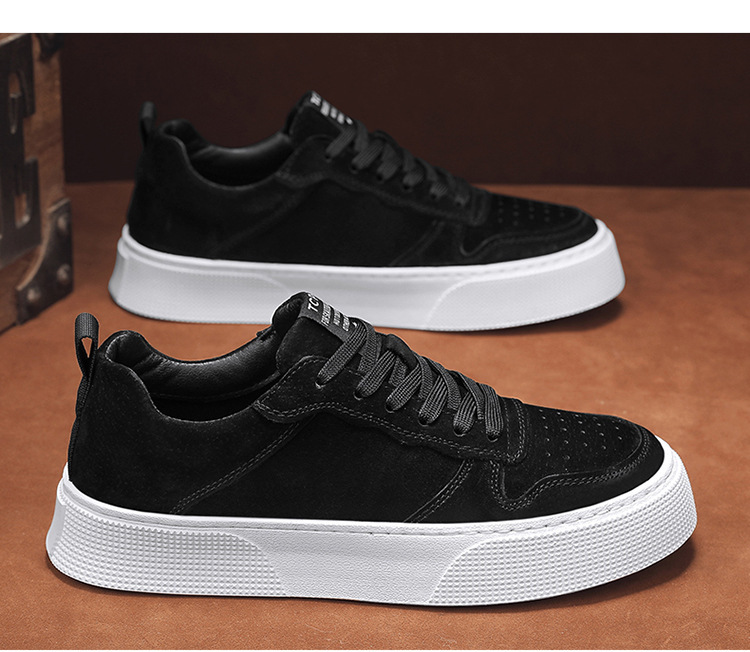 2025 zapatos de primavera y otoño para hombres, estilo campus todo-fósforo para hombres, zapatos deportivos casuales de suela gruesa transpirables de gran tamaño