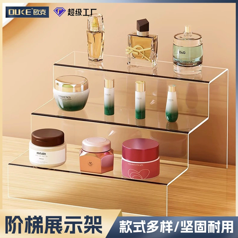 Акриловая ступенчатая витрина, прозрачная витрина, многослойная ручная работа, ступенчатая подставка для хранения, индивидуальный заказ