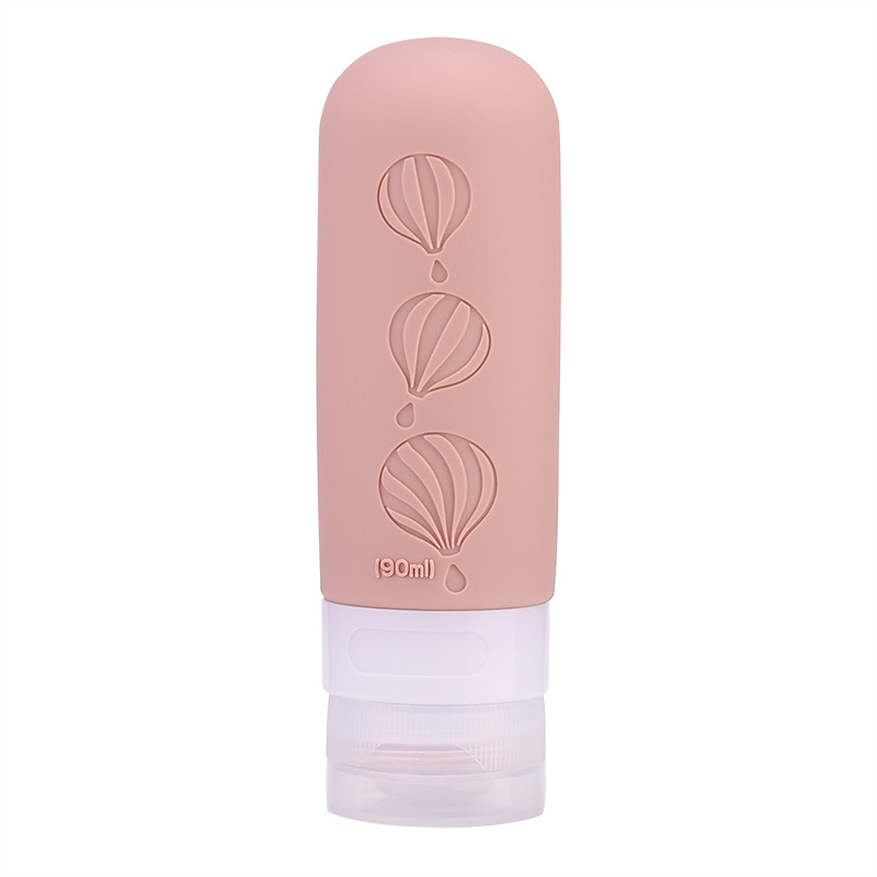 Juego de subembotellado de viaje creativo pequeño de silicona Botella de almacenamiento de silicona con tapa Botella de viaje Tarro de subembotellado