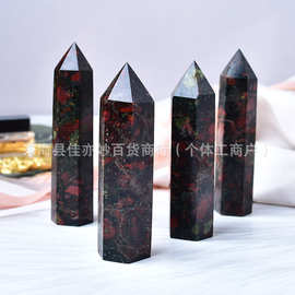 厂家天然梅花石单尖柱水晶摆件鱼缸花盆造景石手链净化消磁石