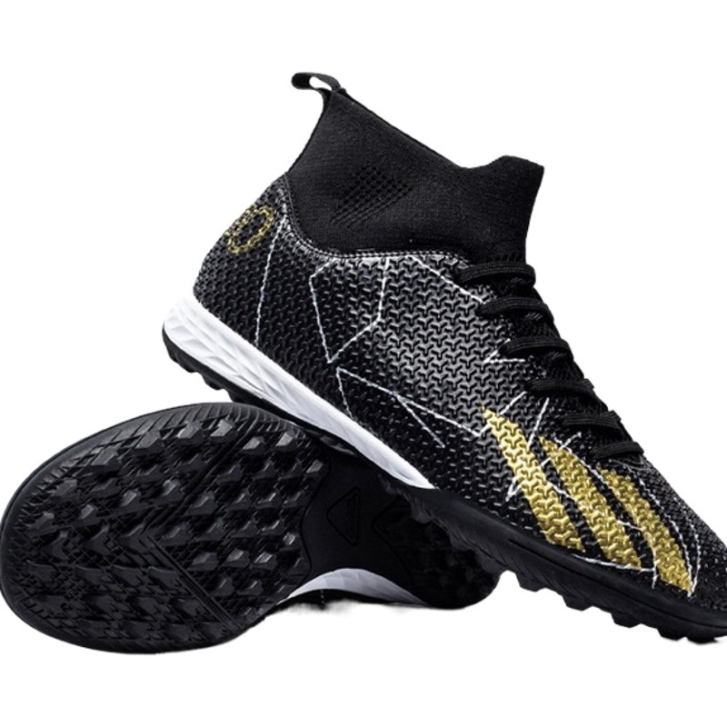 Transfronterizo zapatos de fútbol de uñas rotas de largo alto-Top Plus tamaño cómodo transpirable césped artificial suave absorción de choque moda hombres y mujeres de entrenamiento