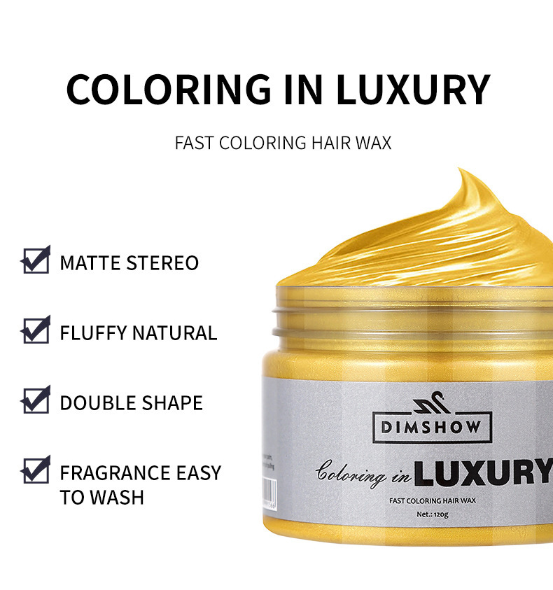 DIMSHOW Disposable colorful Styling Hair wax, natural and colorful, Grandma gray, silver and blue Application Scenario