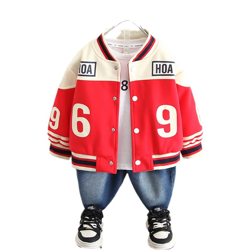Children's Coat Boy Spring And Autumn Handsome Boy Autumn Baseball Coat Top Foreign Style Baby_voghion.com