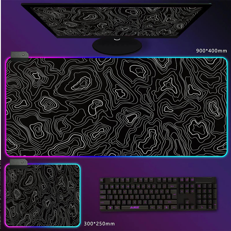 Transfronteriza al por mayor de fábrica nuevo patrón abstracto serie de carga inalámbrica mouse pad color mágico luminoso RGB mouse pad