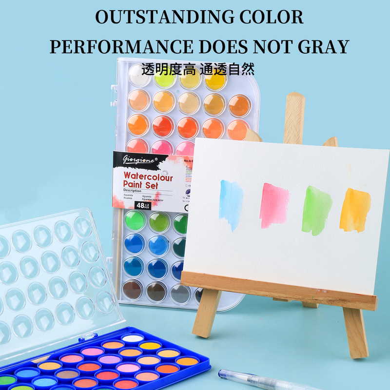 ジョルジョーネ固形水彩絵の具セット絵画 12 色美術学生子供の特別なポータブル万年筆|undefined