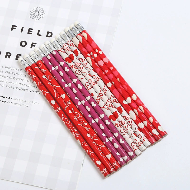 День Святого Валентина Карандаш Love Pencil Eraser Точилка для карандашей HB термоусадочная пленка Рождество Хэллоуин студент пишущая ручка