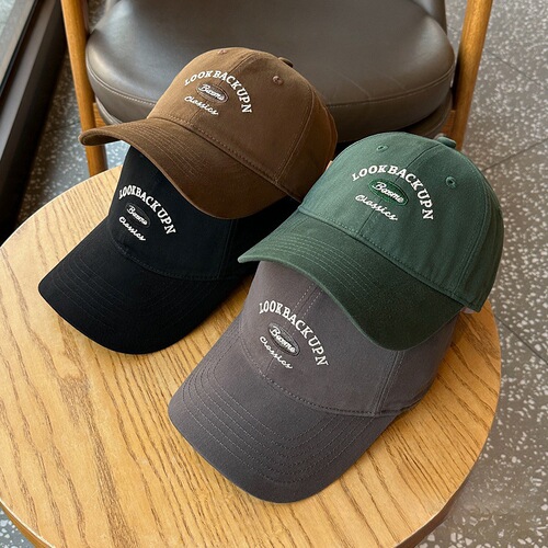 Street Fashion Baseball Cap Pure Cotton High-Quality Brimmed Duckbill Cap Spring and Summer Sunshade Breathable Soft Top Hat for Men and Women
