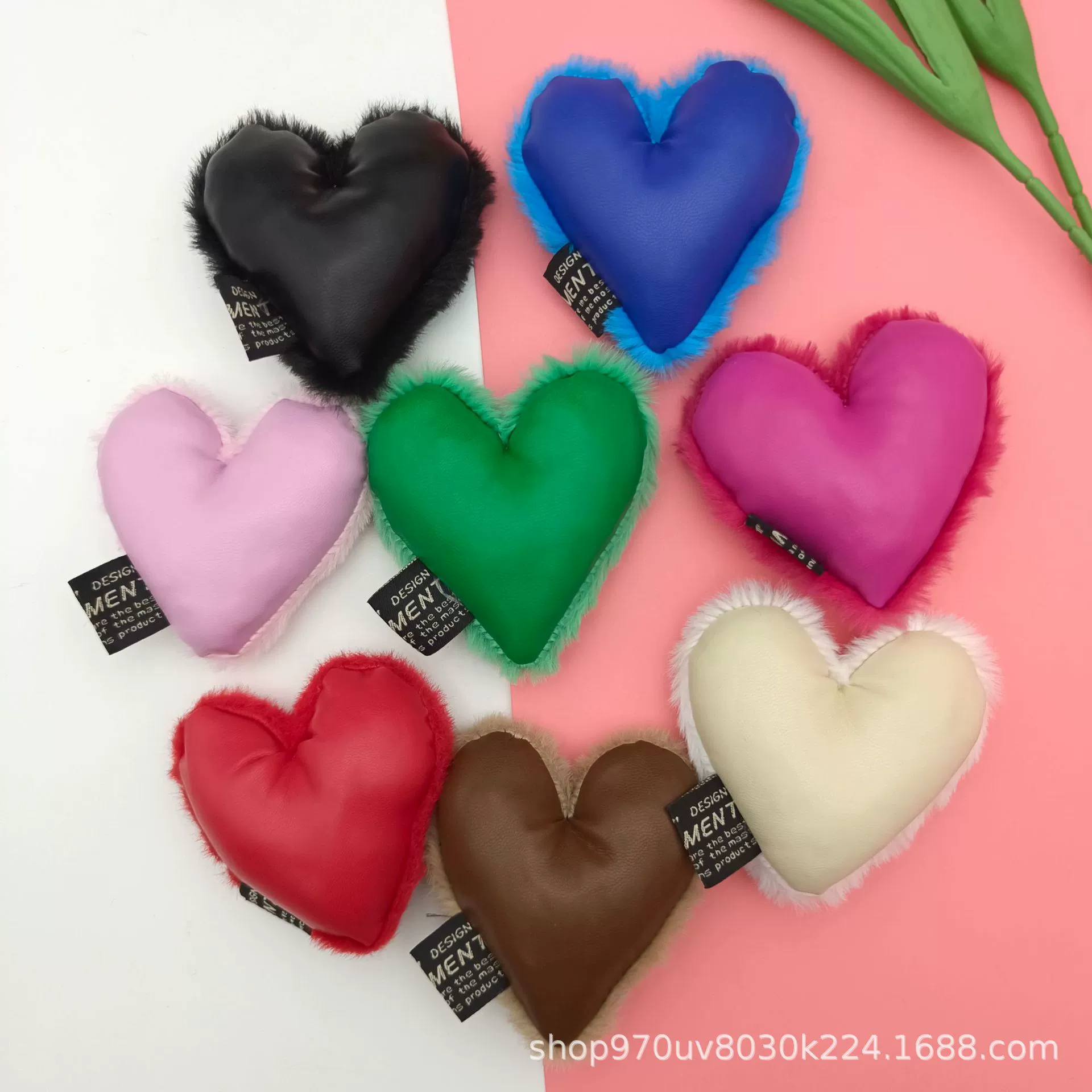 Defeng плюшевая кожаная сшивание любви персиковое сердце аксессуары diy ювелирные аксессуары ручной работы аксессуары для одежды