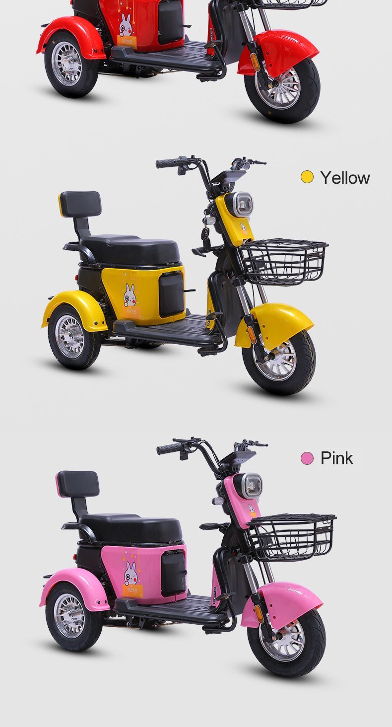 Heavy Load 600 kg Customizable Color Household Electric Tricycle