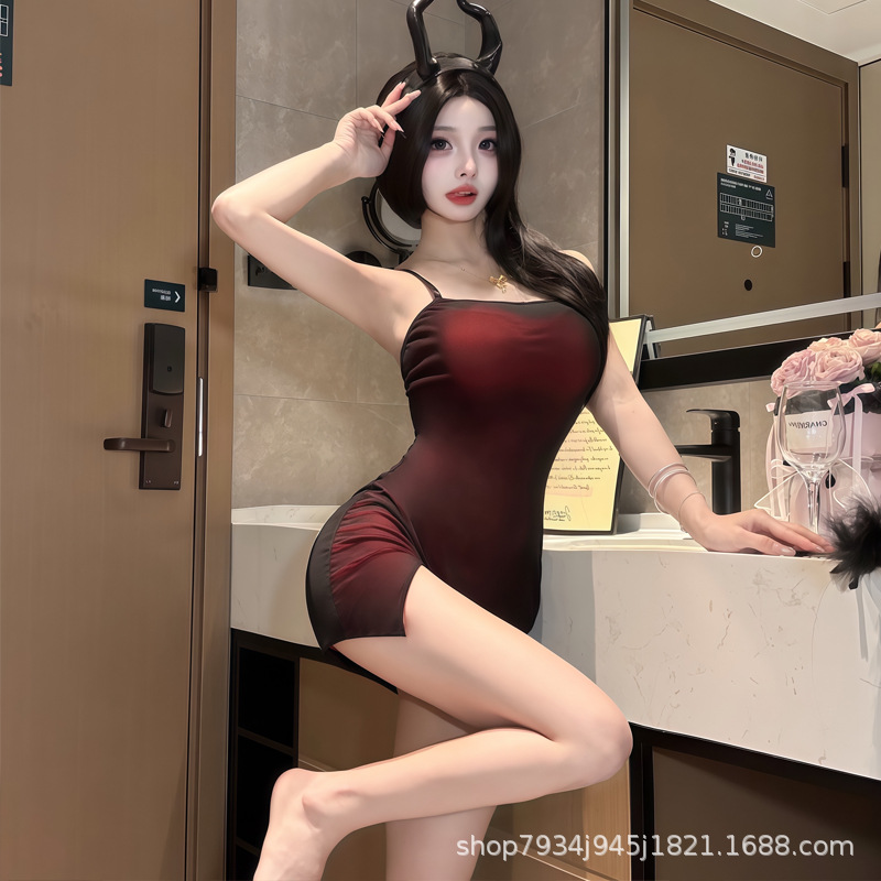 섹시한 속옷 세트, 짧은 치마, 시스루 메쉬 의류, 섹시한 여성 코스 향수 잠옷, 성인용품 드레스, 나이트클럽