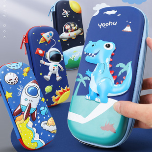 Cartoon 3D stationery box large capacity pencil case pencil case cute pencil case multi-functional double layer eva pencil case Wholesale