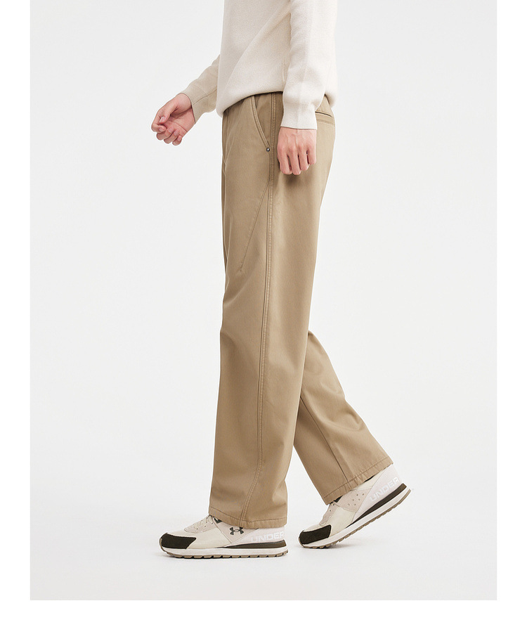 Quần âu nam mùa đông cotton lót lông cừu ấm áp — màu đen chi tiết 15