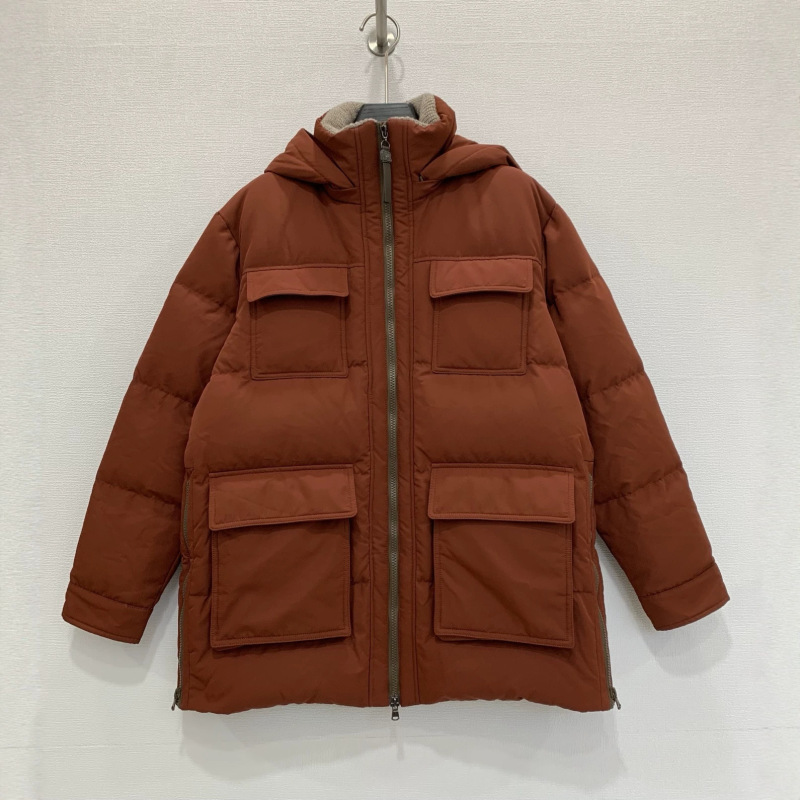2026 Autumn BC New Old Money Style 90 White Goose Down Jacket Knitted Stand Collar Multi-Pocket Hooded Workwear Down Coat 2026 Autumn BC New Old Money Style 90 White Goose Down Jacket Knitted Stand Collar Multi-Pocket Hooded Workwear Down Coat