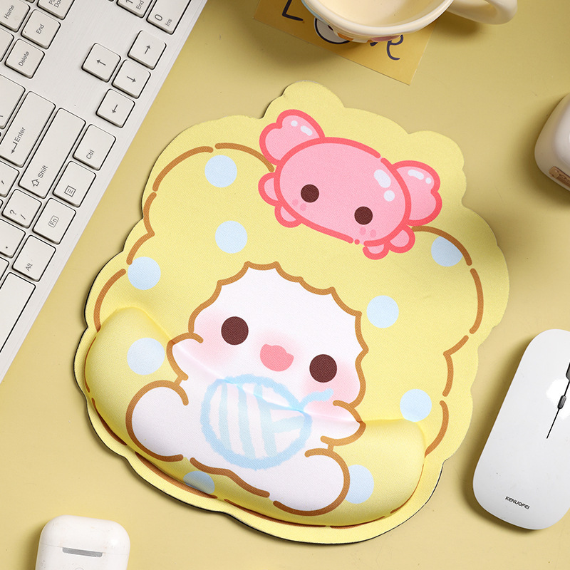 Nuevo ins lindo cartón de dibujos animados oso muñeca almohadilla de ratón para hombres y mujeres de oficina almohadilla de ratón para computadora soporte de teclado suave