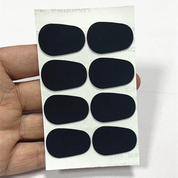 Almohadilla dental 0.8MM Oval negro 8 piezas/juego; silicona; YS