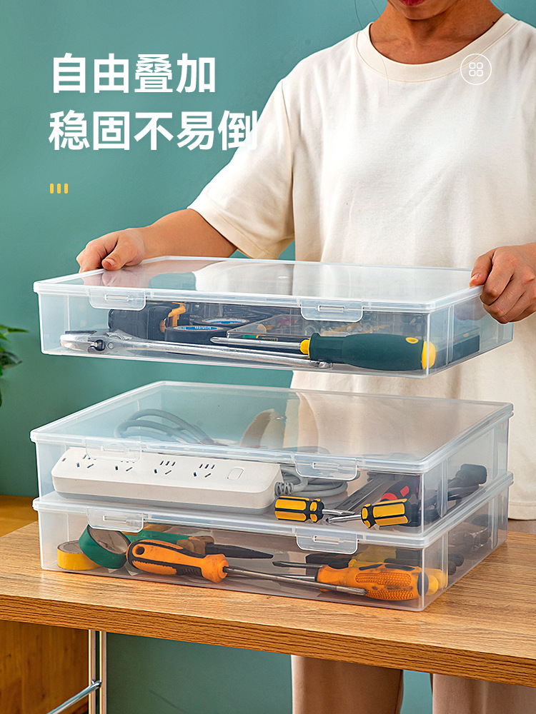多功能桌面收纳整理盒五金配件塑料分装盒扳手螺丝刀分