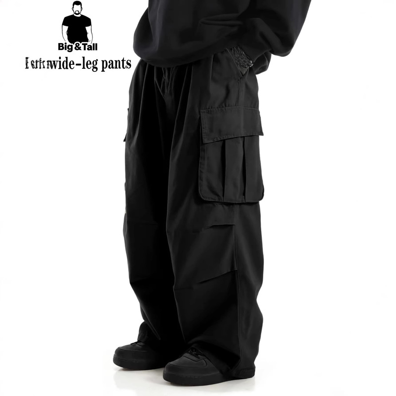 Plus-Size Men's Work Pants, Wide-Leg Style for All Seasons