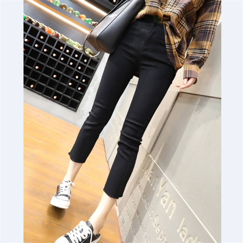 Women's Summer Thin Denim Cropped Pants, Slim Fit, Ripped, 9/8 Length, Petite, Cigarette Pants, Straight Leg, Plus Size, Skinny Pants