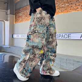 男童工装裤批发新款裤子炸街春秋款秋季大儿童装秋装阔腿裤男孩潮