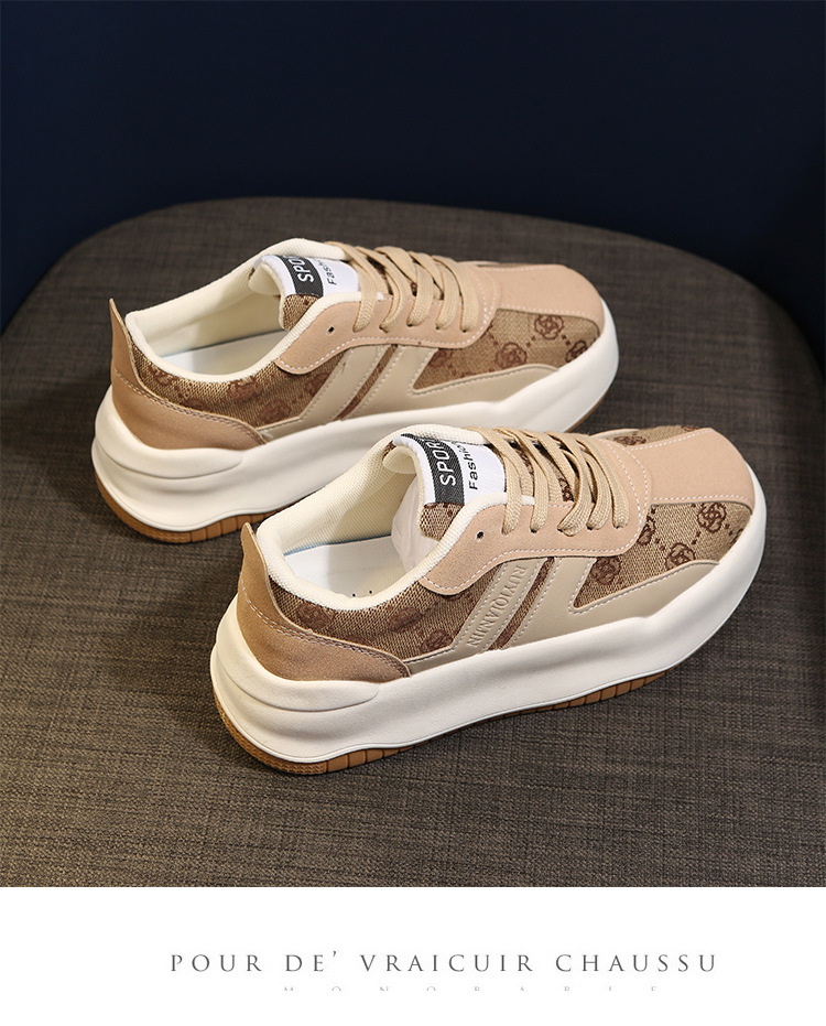 Proljetne cipele s novim retro uzorkom za jednu osobu iz 2024., cipele s debelim potplatom i petom Matsuke_voghion.com