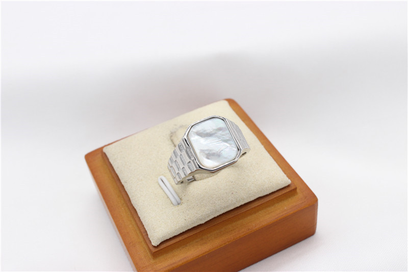 16g Weight Natural Stone, Shell Inlay Material Rings Classification 11, 12, 7 Ring Size 1 Piece Quantity Holiday, Daily Occasion Titanium Steel Material Rectangle Pattern Men's Gender Inlay Design Casual, Simple Style Style Casual Simple Style Rectangle Titanium Steel Inlay Natural Stone Shell Men's Rings 14
