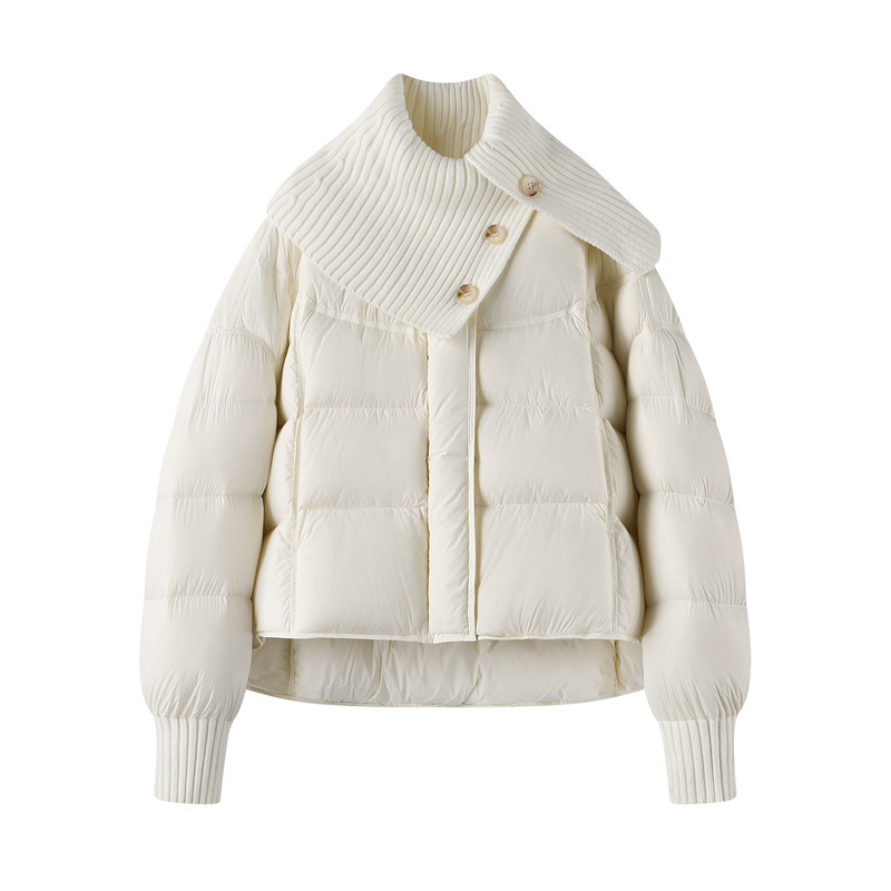Winter keep warm knitted velvet down jacket