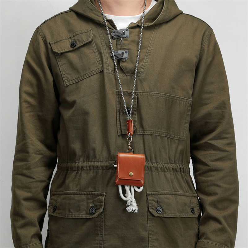 男女のミニ小銭入れは、トップの牛革をなめして、硬貨を掛けて、本革のイヤホンの保護カバーをしています。