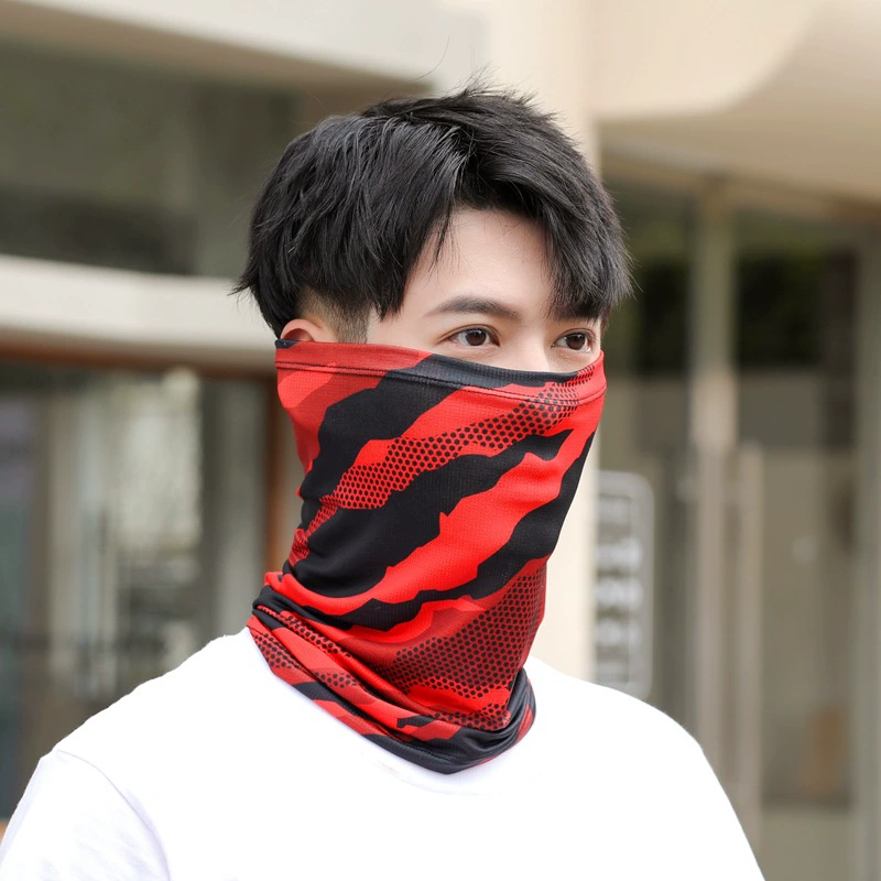 Солнцезащитный шарф из сетчатого ледяного шелка, шарф для шеи, волшебная маска для лица, маска для шеи для мужчин и женщин, маска для велоспорта, защита от УФ-излучения.