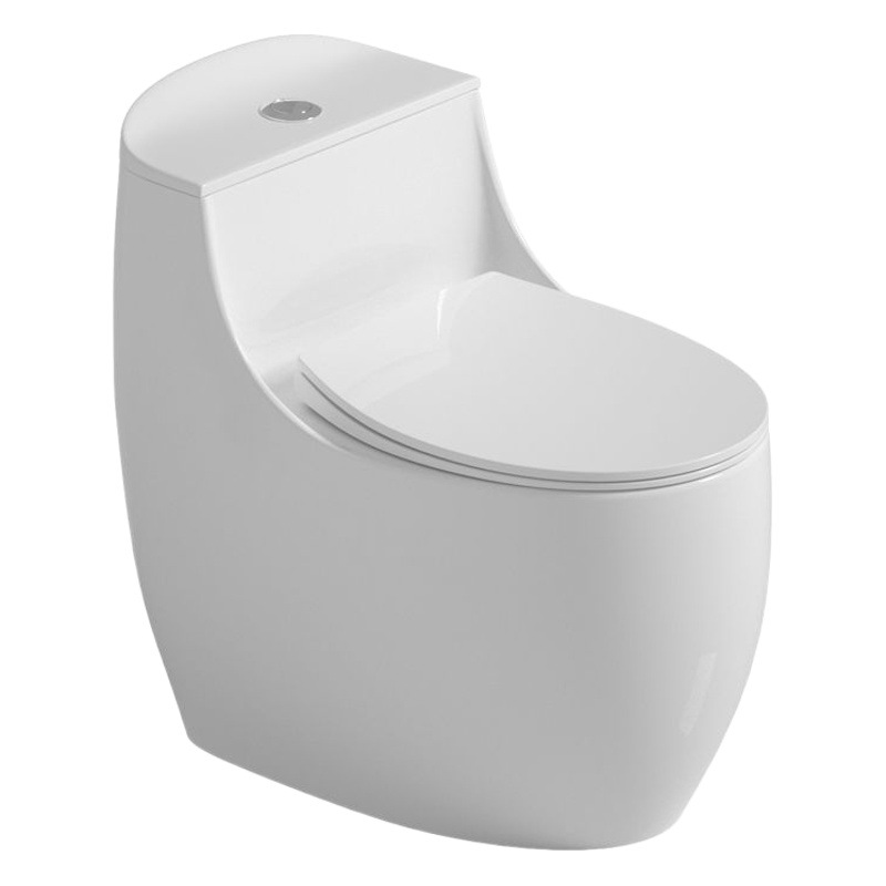 Nuevo hogar interior personalizado anti-bloqueo de una sola pieza fila de piso ultra-alto sifón moderno simple inodoro redondo al por mayor