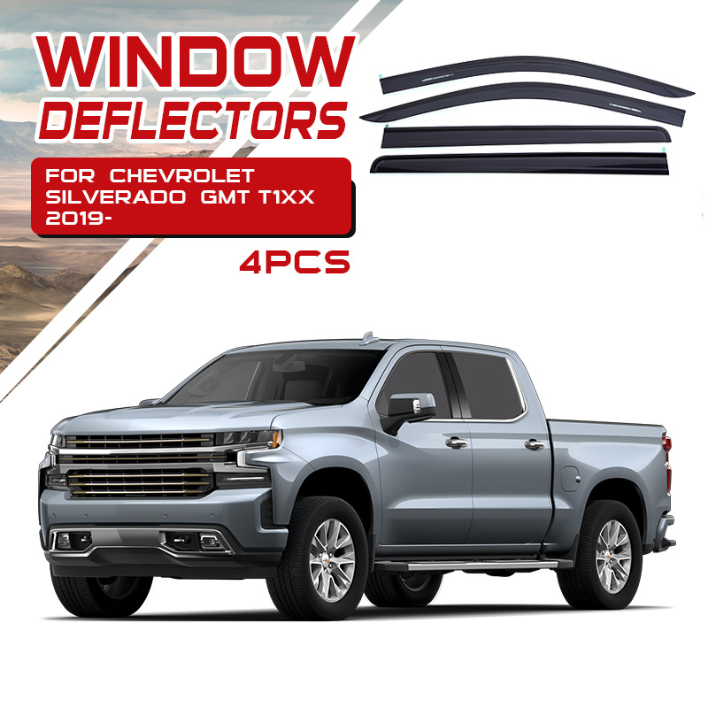 Aplicable gmc protector de lluvia protector de lluvia ceja GMC sierra Silverado ventana Deflector