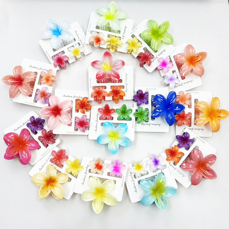 Hair Claws Hair Accessories Type Sweet Women's Plumeria Plastic Resin Hair Claws