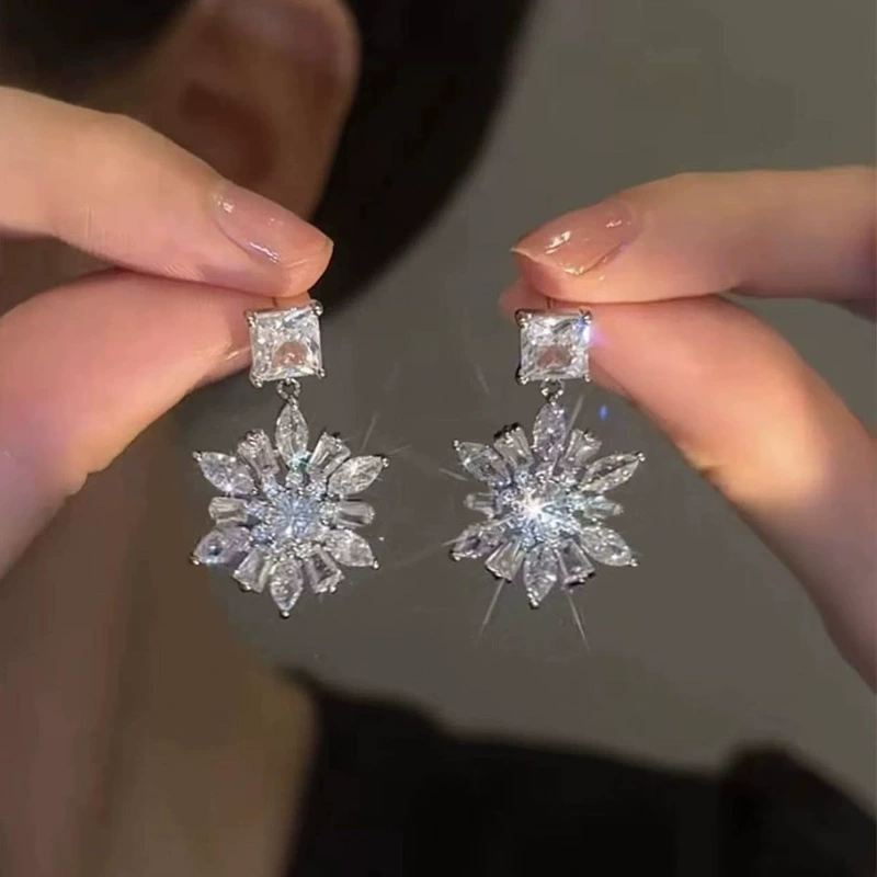 Серебряная игла, ретро универсальные серьги, стиль высокого качества, стиль легкой роскоши