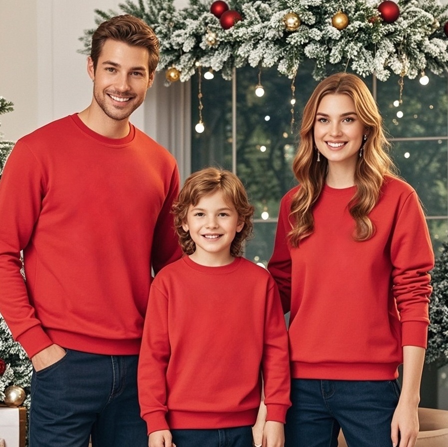 Free shipping cross-border European and American style parent-child sweatshirts AliExpress Amazon pure cotton base layer independent site American style event black
