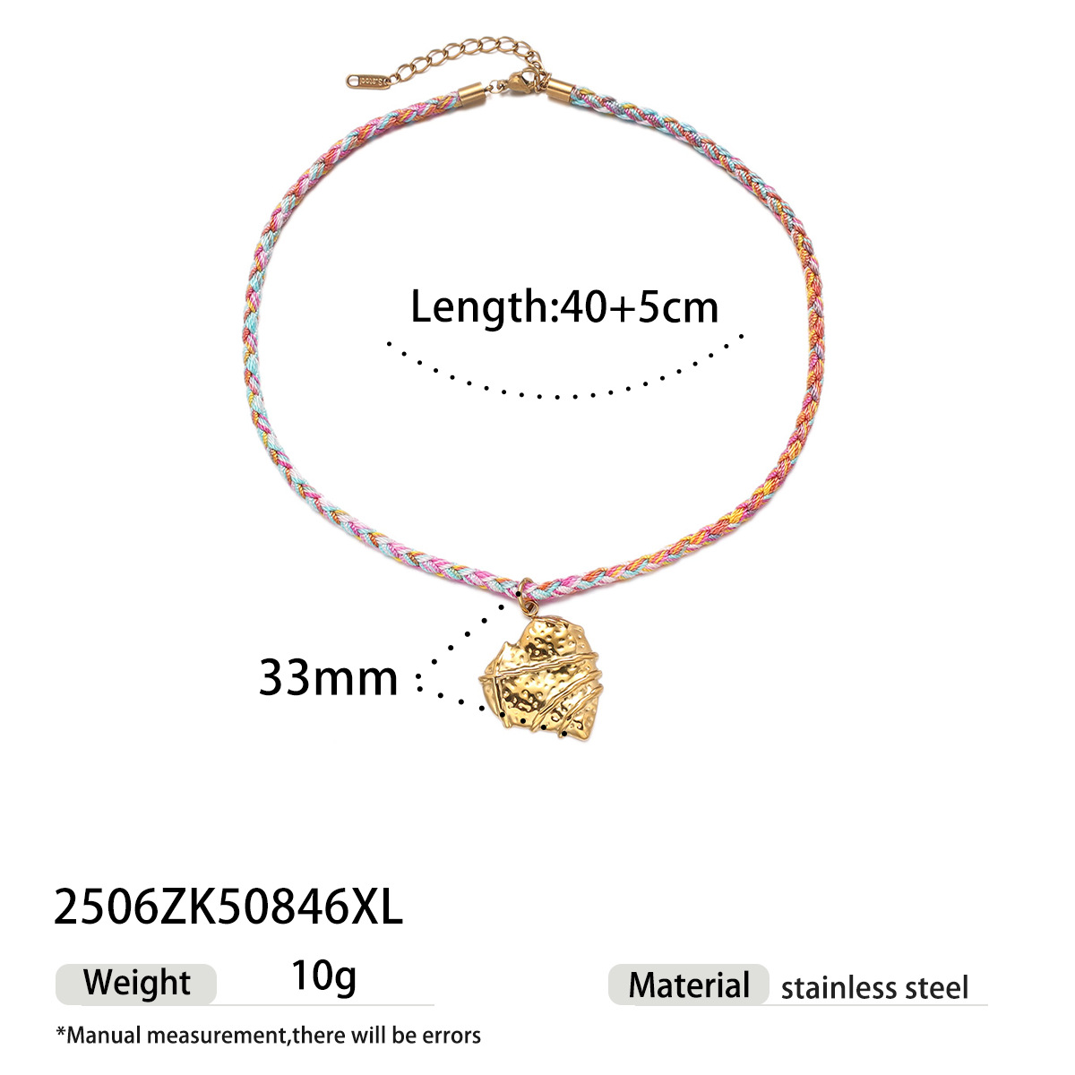 Tiana Europa y América collar de acero inoxidable dulce y cool chica caliente viento de playa marina cuerda gruesa trenzada cadenas de clavículas transfronterizas ventas calientes mujeres