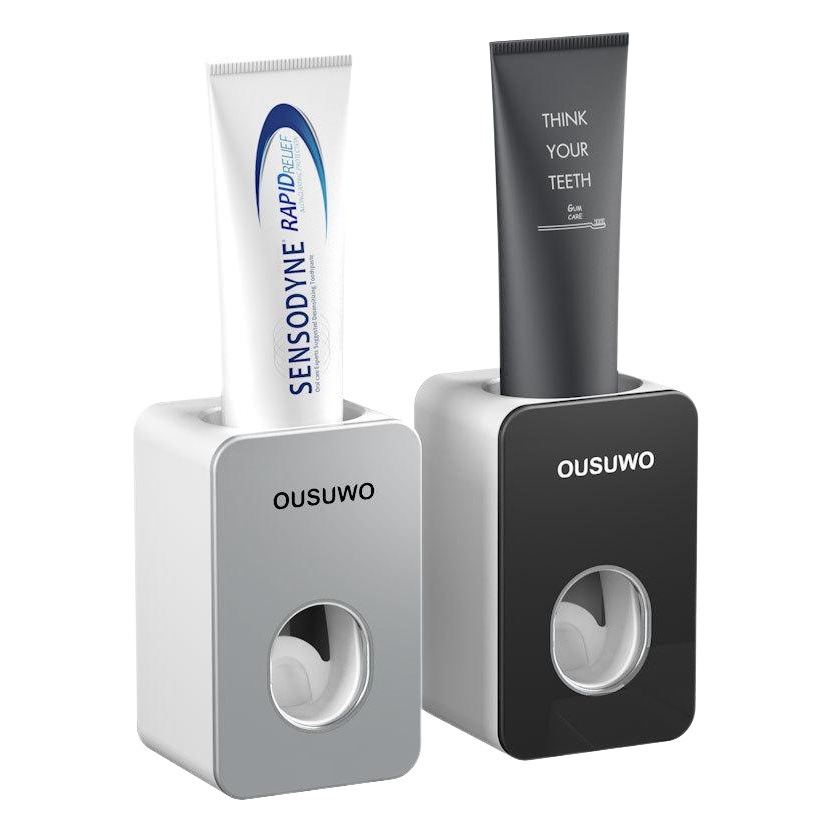 Automático de pasta de dientes exprimidor de hogar montado en la pared Punch-libre perezoso pasta de dientes exprimidor