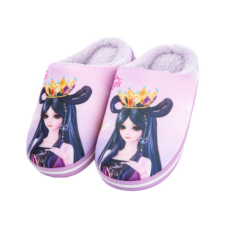 Ye Luoli zapatillas de algodón para niños niñas de invierno Bebé lindo niñas de interior princesa de dibujos animados cálido hogar zapatos