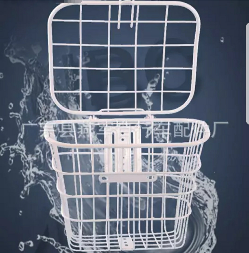 Electric vehicle fold Bicycle Solid Benefits steel wire Car basket Baskets.Riding Supplies parts 021 type