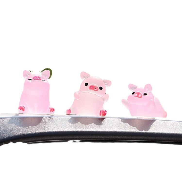 Decoración de automóviles nocturnos Piggy Decoración de automóviles Decoración de muñecas de dibujos animados Personalidad creativa Decoración de automóviles