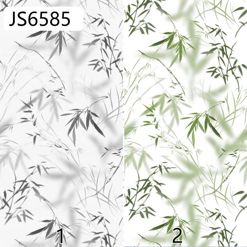 天丝数码印花布料  中式旗袍童装衬衫 锦棉国画竹子水墨印花布