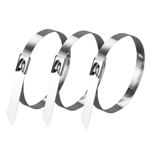 Stainless steel cable ties 4.6 7.9 self-locking cable ties high temperature resistant metal cable ties buckle cable ties 50 pieces