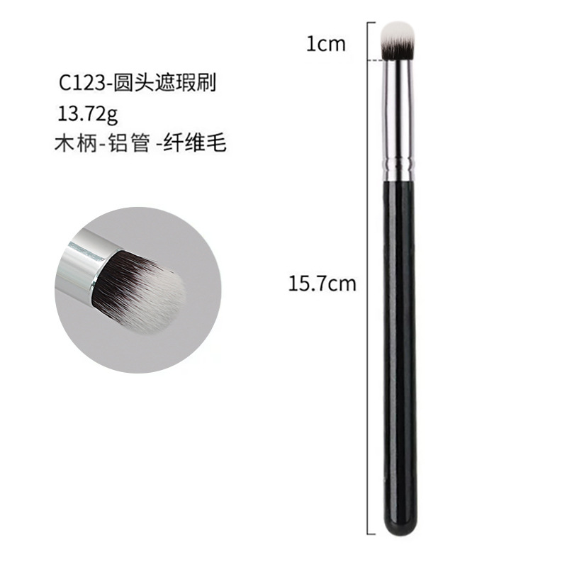 40 sets de cepillo de maquillaje negro y plateado cepillo de sombra de ojos de alta calidad cepillo de concelador cepillo de base cepillo de herramientas de maquillaje conjunto completo