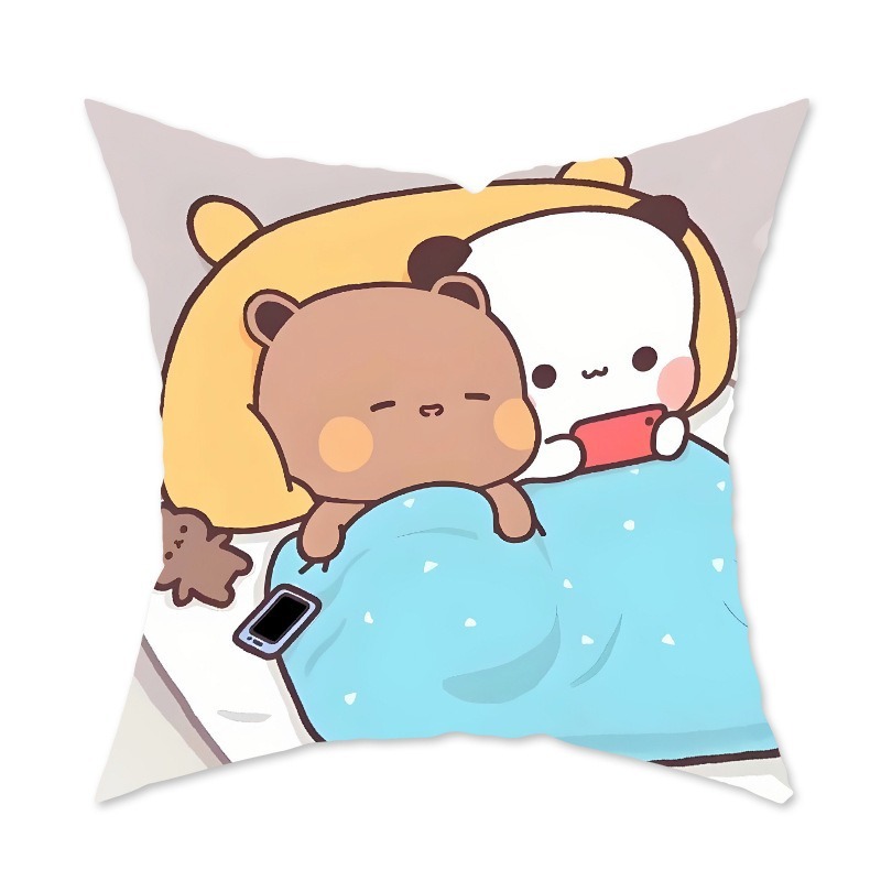 かわいい漫画抱き枕飾りソファリビングルームクッション寝室アニメ柄抱き枕腰枕カバー|undefined